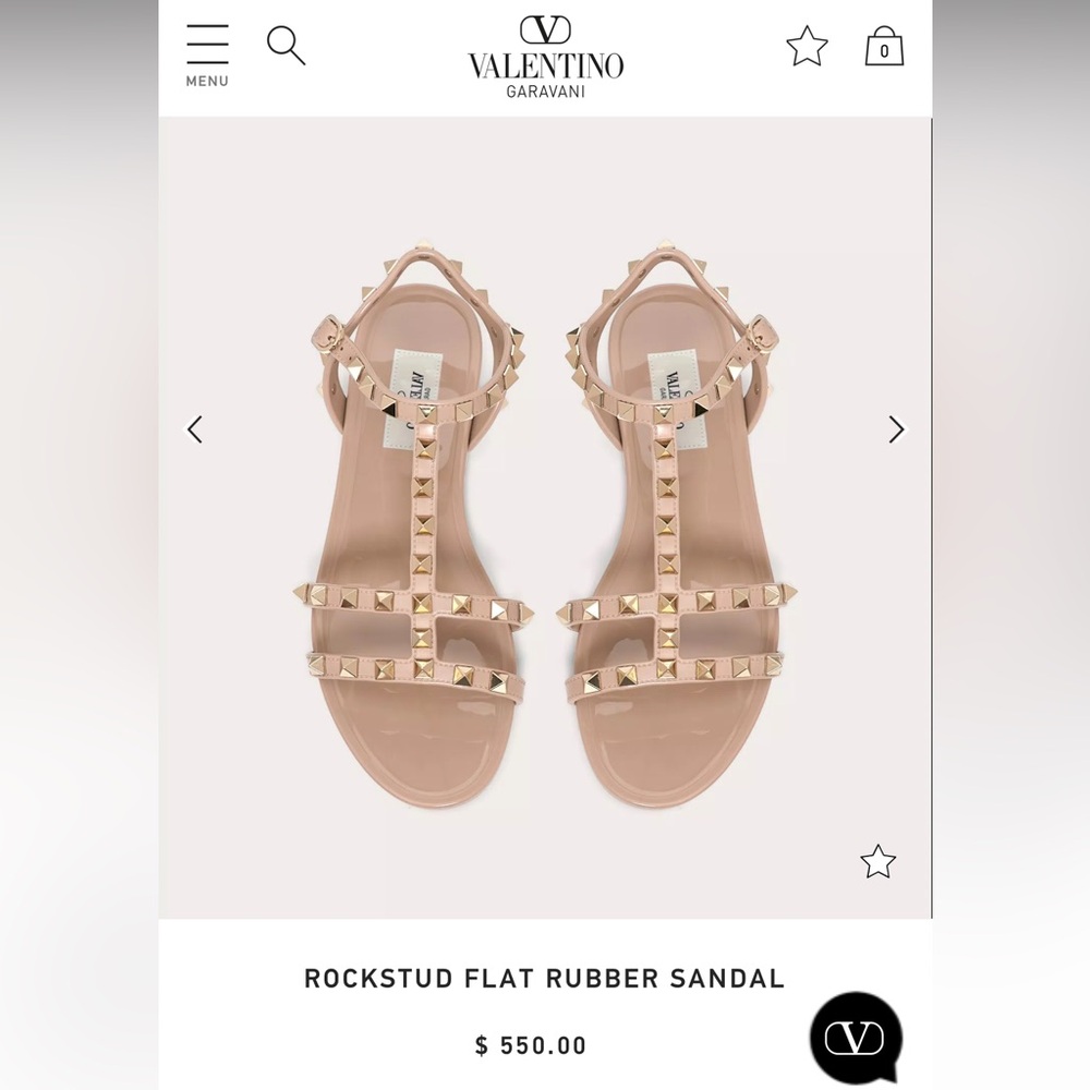 VALENTINO GARAVANI Rockstud flat sandal